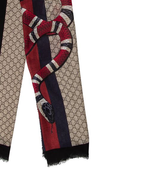 gucci snake silk scarf|Gucci scarf unisex.